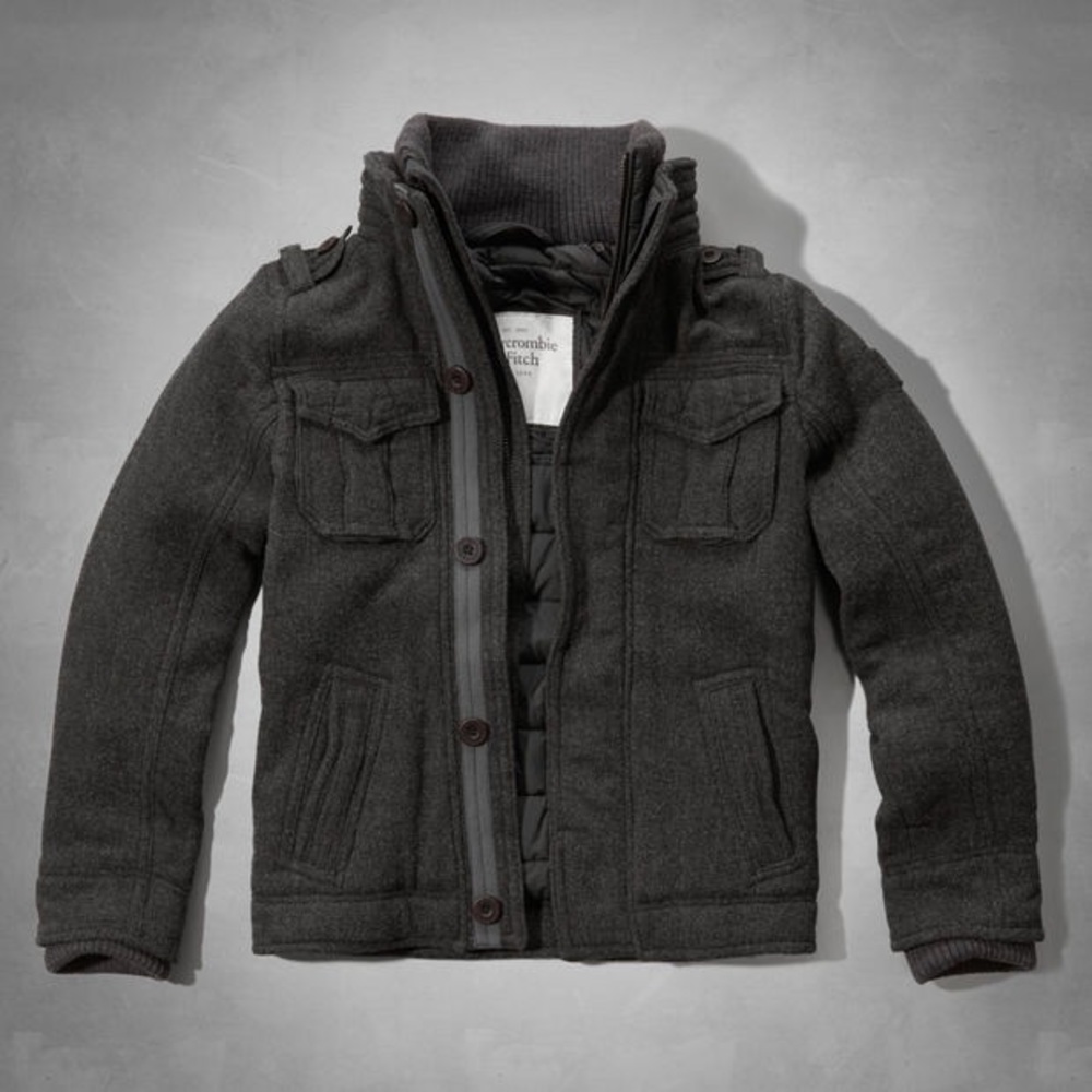 ABERCROMBIE WOOL COAT LARGE